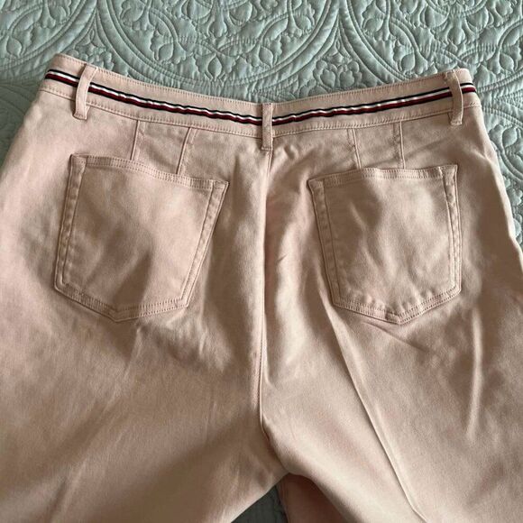 Tommy Hilfiger Classic cropped pink straight-cut trousers size 12 - Picture 5 of 13